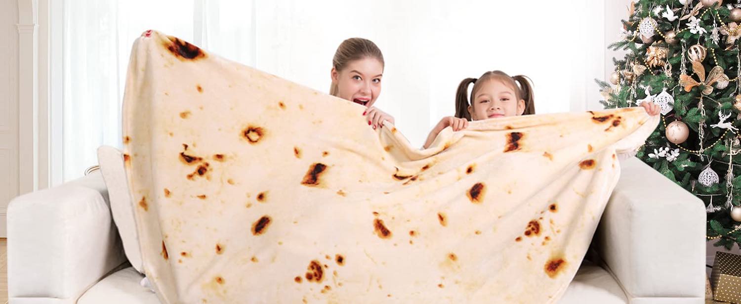 novelty design burrito tortilla blanket